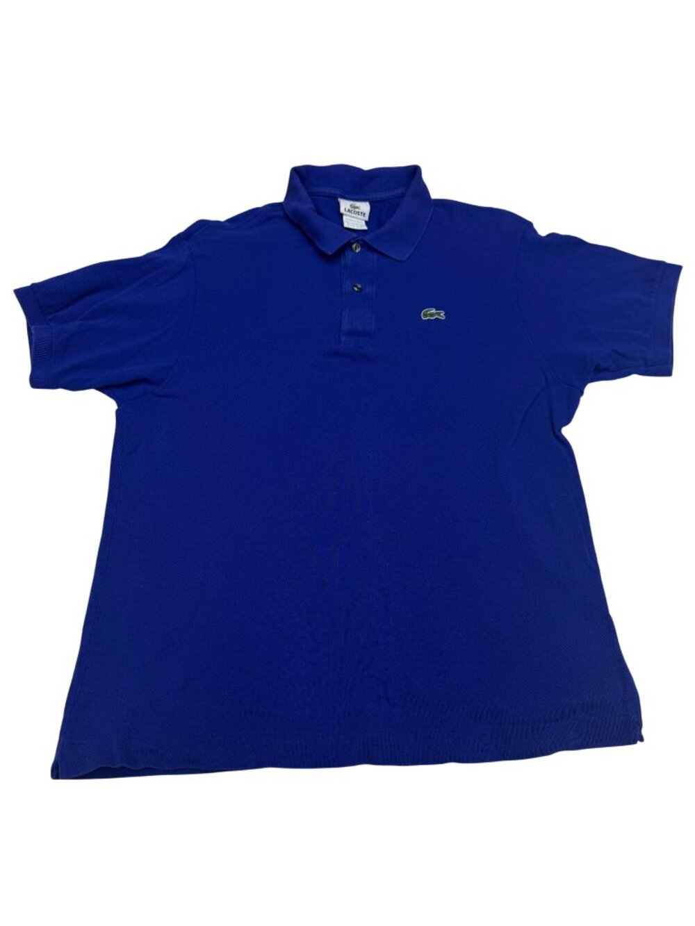 Lacoste Men's 100% Cotton Blue SS Polo Shirt Classic Fit Iconic Logo, Size 6